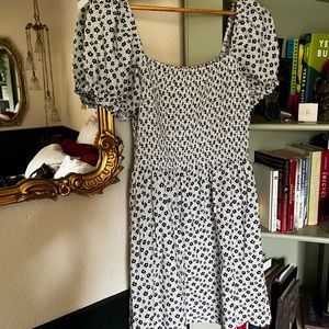 Blue and White Floral Dress